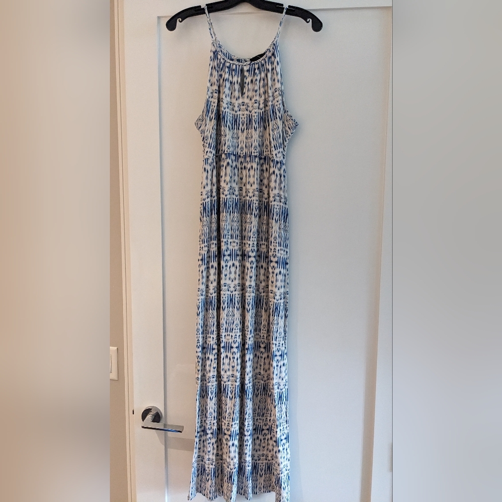 NEW Cynthia Rowley Blue and White Maxi Dress